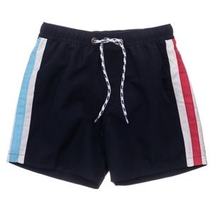 Snapperrock Navy Contrast Panel Volley Boardshort